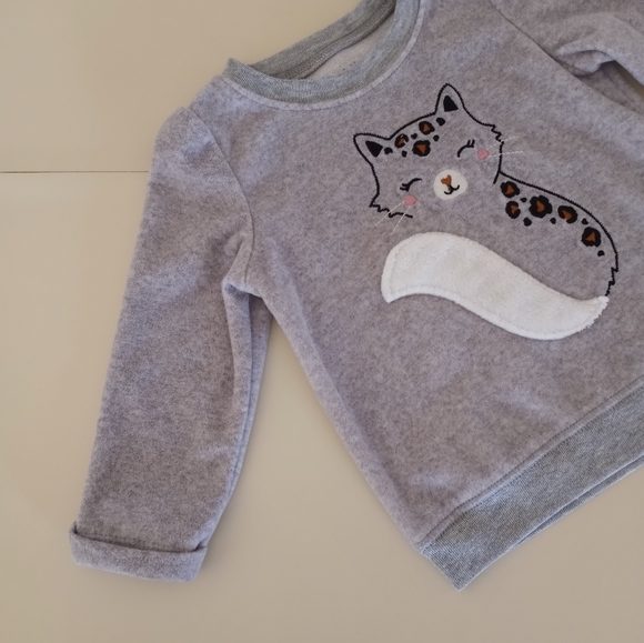Carters Child of Mine Cat Fleece Sweater Infant Girls Size 18 Months - Picture 5 of 12